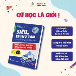 Thumbnail Sách Siêu trọng tâm lớp 6 môn Toán, Anh, KHTN dùng chung cho cả 3 bộ Kết nối, Chân trời, Cánh diều 1