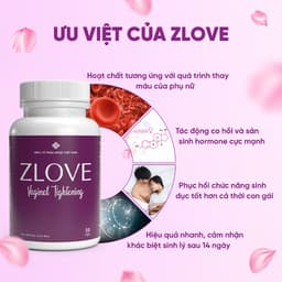 Thumbnail Viên uống nội tiết tố nữ Zlove se khít và làm hồng vùng kín, giảm khô hạn, nấm ngứa ( Hộp 50 viên) 3
