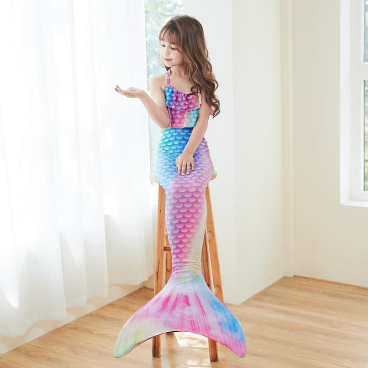 Ảnh Đồ bơi bé gái SKIDS sét đồ bơi cho bé nàng tiên cá chi tiết 3 mảnh đáng yêu cho bé đi biển chụp ảnh 2