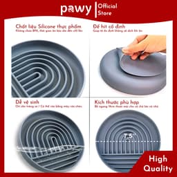 Thumbnail Bát Ăn Chậm Cho Chó Mèo Silicone Cao Cấp Pawy - Nhiều Màu - Tô Cho Chó Mèo Ăn Chậm - Dog Slow Feeder Bowl Đường Kính 19c 2