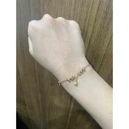 Thumbnail Lắc tay nữ vàng 10K charm tháp rơi mix bi tròn thiết kế phay cổ điển thanh lịch Bảo Tín Mạnh Hải PYLTV10KDH-402002 3