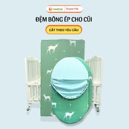 Thumbnail Đệm Cũi Cho Bé GOLDCAT Cắt May Theo Yêu Cầu, Chất Liệu Bông Ép, Độ Dày Tiêu Chuẩn 5cm, Thoáng Khí, Đàn Hồi Tốt 1