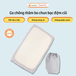 Thumbnail Ga Chống Thấm Cho Bé GOLDCAT 2 Lớp Cao Cấp, Mặt Vải Cotton Siêu Mềm, Giúp Ngăn Ẩm Ướt, Hôi Mốc. 1