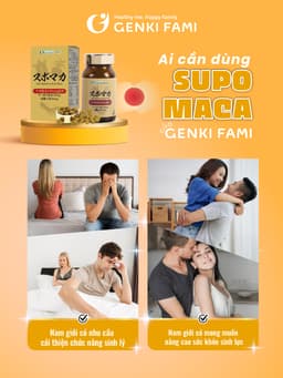 Thumbnail Viên Uống chiết Xuất Hàu Biển, Nhân Sâm, Kẽm, Baba, Bổ Thận, Tăng Cường Sinh Lý Nam Supo Maca Genki Fami Nhật Bản 2