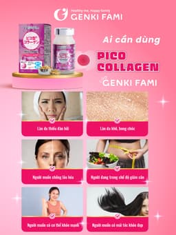 Thumbnail Collagen Nhật Bản Giúp Đẹp Da, Ngăn Ngừa Lão Hóa Sạm Nám Hỗ Trợ Tóc Nhanh Mọc Chắc Khỏe, Cân Bằng Nội Tiết Nữ Genki Fami 1