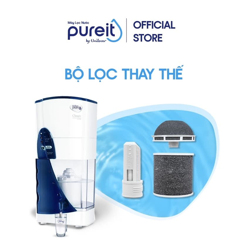 Ảnh Bộ lọc thay thế máy lọc nước Pureit Classic gồm 3 lõi lọc công suất lọc 3000L 1