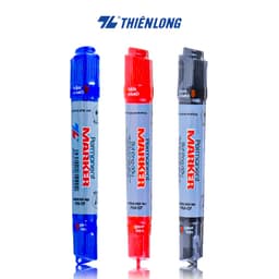 Thumbnail Bút lông dầu Thiên Long PM-07 2 đầu bút kích thước 0.8 mm và 6mm, 3 màu mực xanh/đỏ/đen, bám dính tốt trên nhiều bề mặt 1