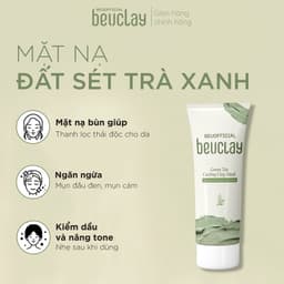 Thumbnail Mặt nạ đất sét BEUCLAY trà xanh sáng da, se khít lỗ chân lông, kiểm soát dầu 70g 2