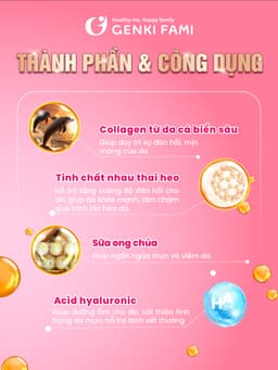 Thumbnail Collagen Nhật Bản Giúp Đẹp Da, Ngăn Ngừa Lão Hóa Sạm Nám Hỗ Trợ Tóc Nhanh Mọc Chắc Khỏe, Cân Bằng Nội Tiết Nữ Genki Fami 2