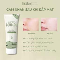Thumbnail Mặt nạ đất sét BEUCLAY trà xanh sáng da, se khít lỗ chân lông, kiểm soát dầu 70g 4