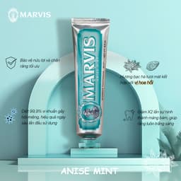 Thumbnail Combo Nước Súc Miệng Và Kem Đánh Răng Marvis Anise Mint Hương Bạc Hà Và Quế Hồi – Marvis Chính Hãng 2