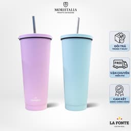 Thumbnail Ly giữ nhiệt Pastel La Fonte, Dung tích 710ml, Thép không gỉ SUS304, Kèm Ống Hút - MORIITALIA 012508 3