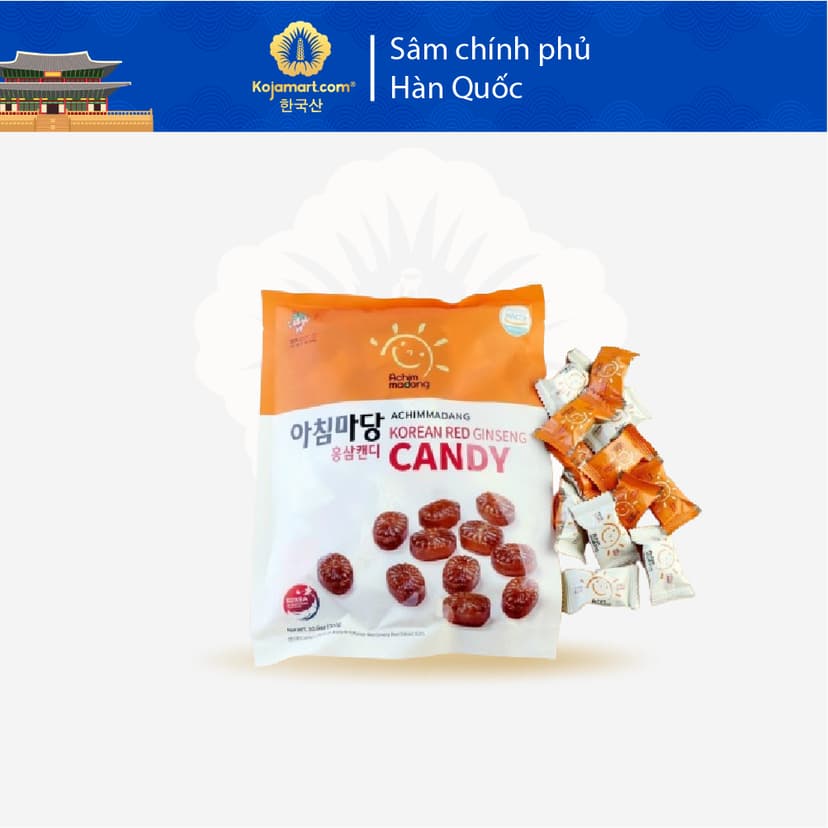 Ảnh Kẹo Hồng Sâm Hàn Quốc Achimmadang 180G kgc jung kwan jang 3