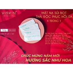 Thumbnail Combo 3 gói Mặt nạ sủi bọt VISKIN thải độc, hỗ trợ phục hồi da 4 trong 1 - 3 gói x 2g [CHÍNH HÃNG] 4