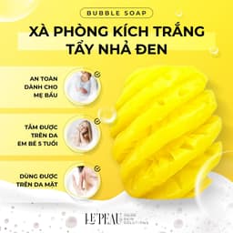 Thumbnail Combo 2 hộp Soap Tắm Trắng Bubble Soap, Xà Bông Tắm Trắng Da Body, Khối Lượng 65G - LE'PEAU 4