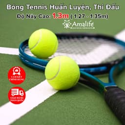 Thumbnail Bóng Tennis Độ Nảy Cao 1.3m Mới 100% Banh Tennis Dùng Tập Luyện Cơ Bản Training Chính Hãng Amalife 1