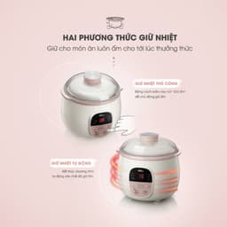 Thumbnail Combo Ăn Dặm Nồi Nấu Cháo Chậm 0.8L BEAR SUBE001 và Máy Xay Ăn Dặm 0.3L 8 Lưỡi B03V8 Nồi Nấu Cháo Chậm Máy Xay Thực Phẩm 4