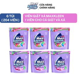 Thumbnail Combo 6 Túi Viên Giặt Xả MaxKleen Hương Nước Hoa Huyền Diệu/ Ngày Thư Thái (34 viên/túi) 1