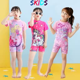 Thumbnail Bộ quần áo bơi cho bé gái SKIDS đồ bơi trẻ em họa tiết công chúa kỳ lân 2 đến 10 tuổi 1