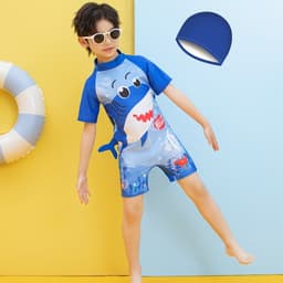 Thumbnail Bộ đồ bơi bé trai liền thân SKIDS quần áo bơi cho ngắn tay cho bé đi biển họa tiết khủng long người nhện đáng yêu 2