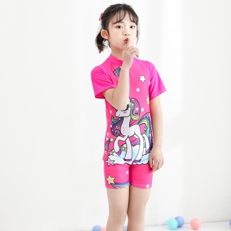 Ảnh Bộ quần áo bơi cho bé gái SKIDS đồ bơi trẻ em họa tiết công chúa kỳ lân 2 đến 10 tuổi 4