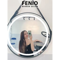 Thumbnail Gương đèn led cảm ứng treo tường FENIO viền dây da nhiều màu sắc 1