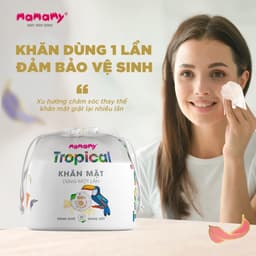 Thumbnail Túi khăn mặt dạng cuộn Mamamy Tropical 80 tờ, Khăn giấy khô đa năng cao cấp, tự nhiên, mềm dai, sạch cực 4