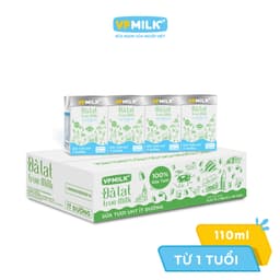 Thumbnail Sữa tươi UHT Đà Lạt True Milk VPMilk ít đường hộp 110ml (thùng 48 hộp) 2