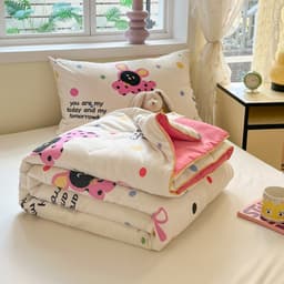 Thumbnail Chăn Hè Đũi Xơ Đậu Nành Mịn Decor, Mền Hè Chần Bông Mỏng Mát Mềm 2mx2m2 Dùng Quanh Năm 4