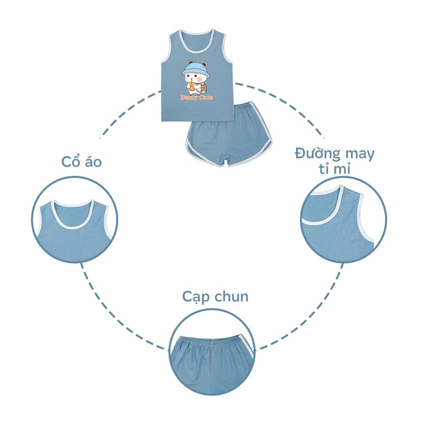 Ảnh Ba lỗ in hình gấu cute BENTY BT071 thoáng mát, ba lỗ hè thoải mái cho bé vận động 3