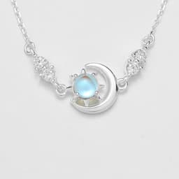 Thumbnail Lắc tay bạc nữ HELINO Nhật Nguyệt đá Moonstone đổi màu V25 3