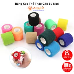 Thumbnail Băng Keo Thể Thao Y Tế Quấn Cổ Chân, Cổ Tay Cao Su Non Tự Dính Đá Bóng, Chống Chấn Thương Chính Hãng Amalife 1