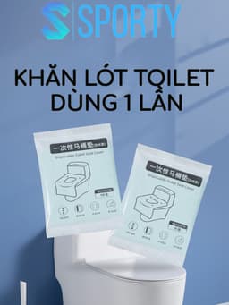 Thumbnail Miếng giấy lót toilet tự phân hủy SPORTY chống thấm nước, dính chắc chắn, nhỏ gọn, tiện dụng. 1