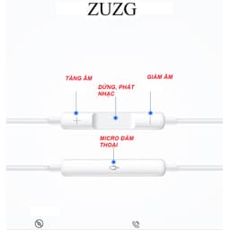 Thumbnail Tai nghe có dây nhét tai jack 3.5mm màu trắng, fullbox, có micro đàm thoại tích hợp dành cho máy 5/6/Laptop/PC/Máy Tính 2