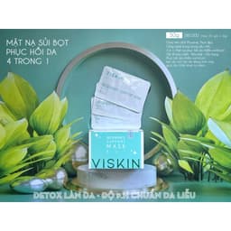 Thumbnail Mặt nạ sủi bọt VISKIN thải độc, hỗ trợ phục hồi da 4 trong 1 - Hộp 50g (25 gói x 2g) [CHÍNH HÃNG] 3