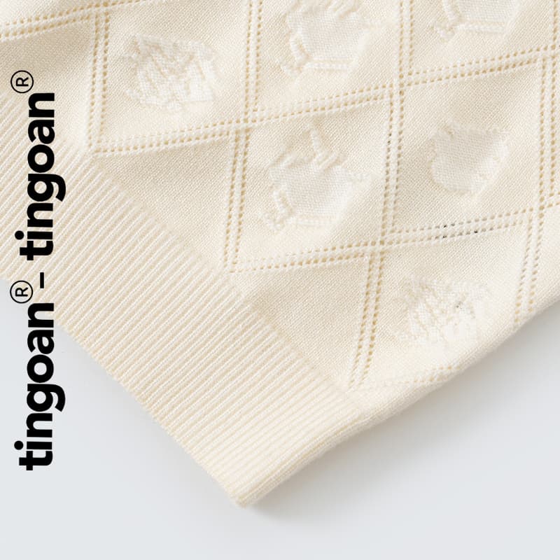 Ảnh TINGOAN® - Áo len be crop bề mặt len hoạ tiết quả trám chi tiết buộc nơ YURI YURI TOP/NUDE PHIÊN BẢN MỚI NHẤT T6/24 4