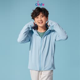 Thumbnail Áo khoác chống nắng trẻ em Chippo mềm thoáng khí mũ liền khóa kéo túi 2 bên cho bé từ 2 đến 11 Tuổi 1