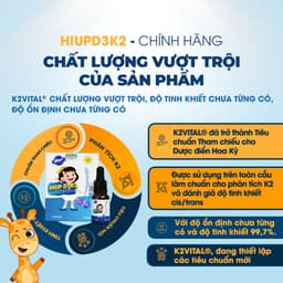 Thumbnail Vitamin HIUP D3K2 - Lọ 15ml (Tương Đương 400 Giọt) Bổ Sung Vitamin, DHA Và Tăng Cường Khả Năng Hấp Thụ Canxi Cho Trẻ 4