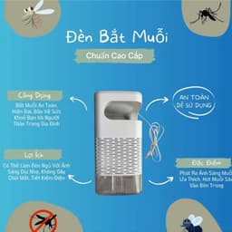 Thumbnail Đèn Bắt Muỗi Tia UV Cao Cấp, Máy Bắt Muỗi Diệt Côn Trùng Thông Minh Có Quạt Hút Cổng USB Chính Hãng Amalife - Mã BM01 2