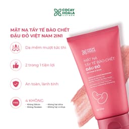 Thumbnail Combo Sữa Rửa Mặt, Mặt Nạ Tẩy Tế Bào Chết Đậu Đỏ Việt Nam Cỏ Cây Hoa Lá, làm sạch sâu dưỡng sáng 150g 3