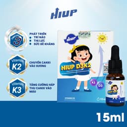 Thumbnail COMBO 2 Lọ Vitamin HIUP D3K2 - Lọ 15ml (400 Giọt) Bổ Sung Vitamin, DHA Và Tăng Cường Khả Năng Hấp Thụ Canxi Cho Trẻ 1