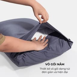 Thumbnail 01 Vỏ Gối Nằm Gòn Bedding Cotton 100% Hàn Quốc Màu Trơn 50x70 cm 2
