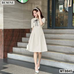 Thumbnail Đầm thiết kế giả áo khoác tay lửng tùng xoè BEMINE MT8845 2