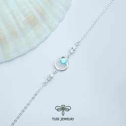 Thumbnail Lắc tay bạc nữ TLEE mặt trăng moonstone nhân tạo cách điệu nữ tính TLEE JEWELRY LT0195 2