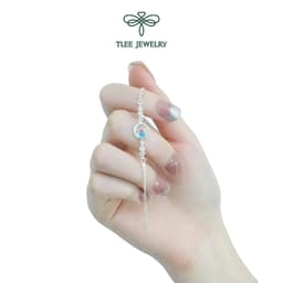 Thumbnail Lắc tay bạc nữ TLEE mặt trăng moonstone nhân tạo cách điệu nữ tính TLEE JEWELRY LT0195 3