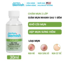 Thumbnail  Chấm Mụn Tràm Trà và Serum 9,9% Niacinamide Bye Bye Blemish 30ml giúp giảm mụn, mờ vết thâm cho da dầu 1