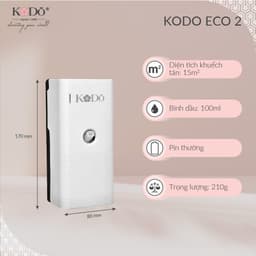 Thumbnail Máy Khuếch Tán Tinh Dầu KODO ECO2 Không Gian Dưới 15m2 Dành Cho Toilet, Thang Máy (Bình dầu Chuyên Dụng 100ml) 2