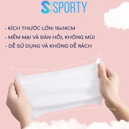Thumbnail Túi 10 khăn giấy ướt SPORTY PS5 nhỏ gọn, an toàn cho trẻ em, người lớn, dày dặn, đóng gói chắc chắn 3
