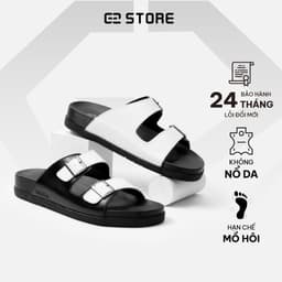 Thumbnail Sandal nam G2 Cupid kiểu dép 2 quai ngang, Dép lê nam bằng da cao cấp đế cao 3,5cm làm dép đi biển 1