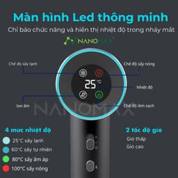 Thumbnail Máy Sấy Tóc NANOMAX R2 Màn Hình Hiển Thị Chế Độ Nhiệt Công Suất 1500W, 4 Chế Độ Nhiệt, 3 Tốc Độ Gió 3